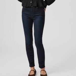 Paige dark wash Hoxton ankle skinny straight jeans pants size 27